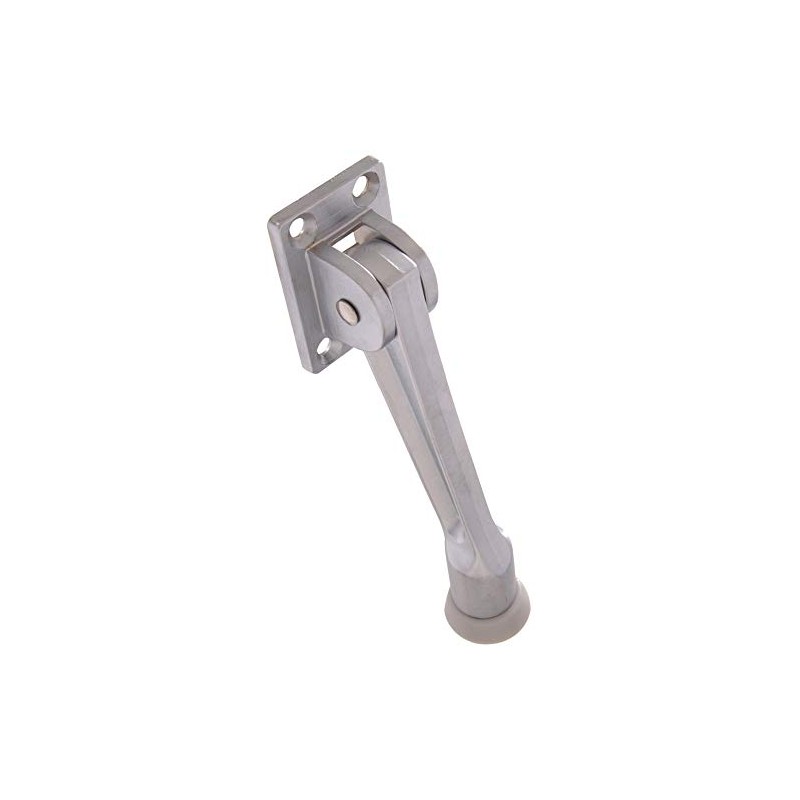 Hillman 5" Kickdown Door Stop - Satin Chrome Door Stoppers,