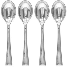 Tiny Tasters Mini Spoons - 3.75" | Silver | Pack of 25