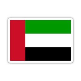 Squiddy United Arab Emirates Flag UAE Country Pride - Vinyl Sticker Decal for Phone, Laptop, Water Bottle (3" Wide)