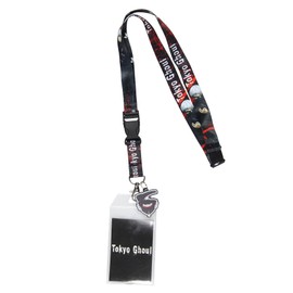 Tokyo Ghoul Lanyard Ken Kaneki Mask ID Holder with Mask Rubber Charm