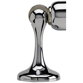 SOSS Zinc Magnetic Door Stop with Hidden Screw Mounts, Bright Chrome Exterior Finish