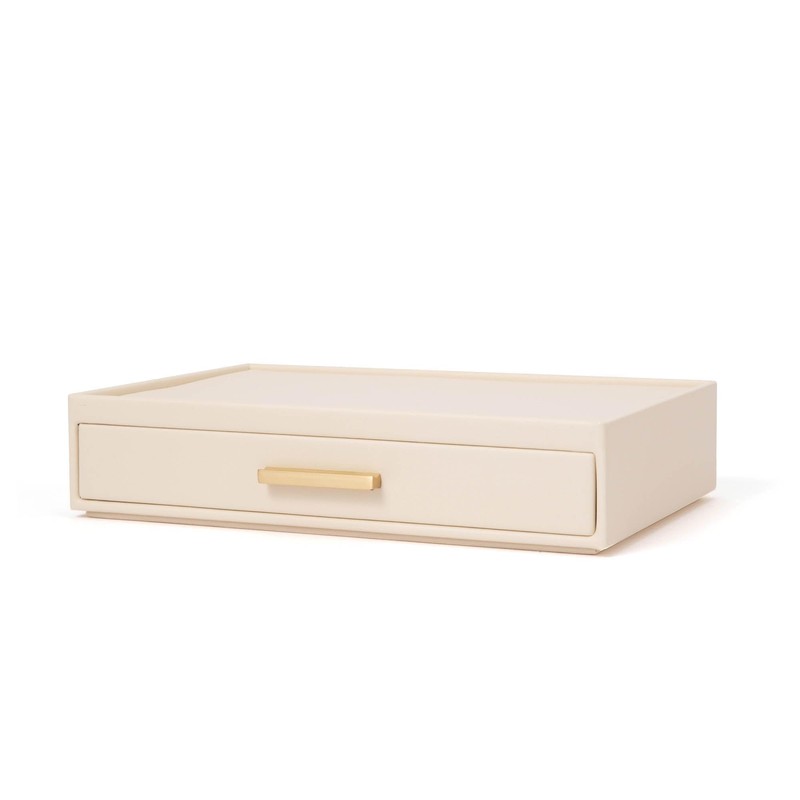 Francfranc Franc Stacking Jewelry Box Ring Earrings White