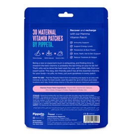 Pippeta Mamma Power Patch - Multivitamin Patch for Pregnancy, Postpartum & Breastfeeding - 24-Hour Nutrient Release - 80-90% Absorption - Waterproof, 100% Natural Latex Free - 30 Pack