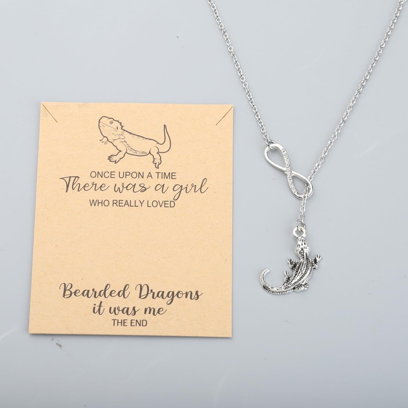MAOFAED Bearded Dragon Gift Bearded Dragon Necklace Once Upon A