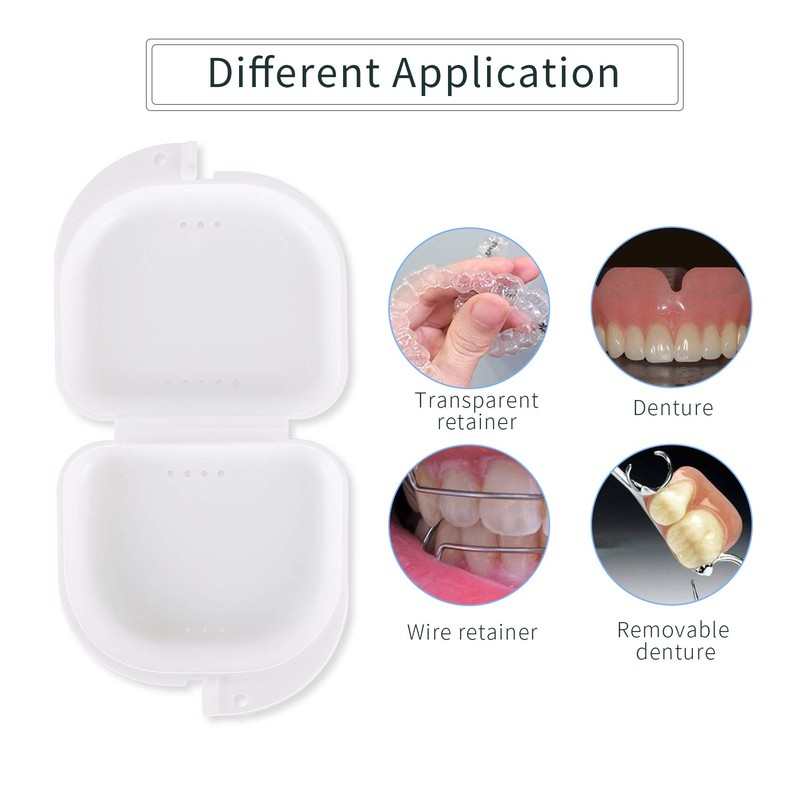 Orthodontic Dental Retainer Case Mouth Guard Storage Box with Vent