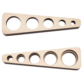 PH PandaHall 2pcs Wood Safety Eyes Insertion Tool Auxiliary Tool for Attaching Safety Eyes and Washers Eyeball Gauge Board Amigurumi Craft Eyes Tool Basswood Measuring Tool for Crochet Stuffed Eyes