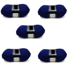 Pack of 5 x 100g Balls Double Knitting Wool - Navy
