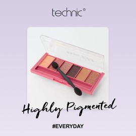 Technic Mini Edit 6 Eyeshadow Palette, Long Lasting and Blendable Matte & Shimmer Shades 7.2g (Paris)
