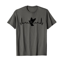 Funny Hunt Doves Hunting Heartbeat Line T-Shirt