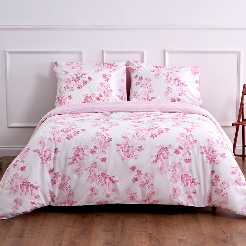 LERUUM Bed Linen Set 140 x 200 cm Cotton Reversible