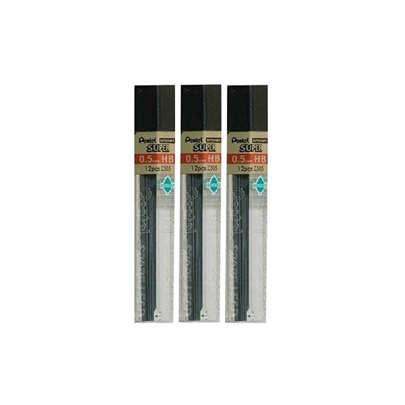 Pentel 0.5mm Size HB Shade Hardness Pencil Refill Replacement Spare