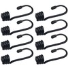 8 PCS 75MM Plastic Coated Bungee Cord Hooks