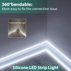 Lamomo White Led Strip Lights, 16.4ft/5m Neon Light Strip, 12V
