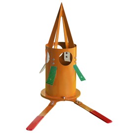 Reinforcement Big Bag Dispenser | Bulk Bag Unloader for Animal Feed, Grain, Fertilizer | Rust-Resistant, Portable for Farm, Warehouse | Yellow