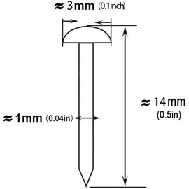 Tiny Wooden Nails for DIY Craft Projects, Antique Drawer Repairing, Mini Boxes Decorative Accessories[Set of 200pcs] (13mm/0.5inch, Gold)