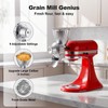 Grain Mill Attachment for KitchenAid, Food-Grade All-Metal 9 Levels Flour