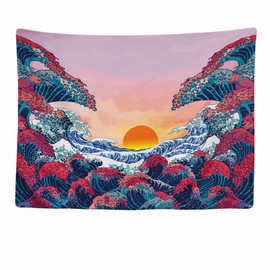 Ulticool - Tapestry Decoration Home - Natural Waves Sun Sea - 200 x 150 cm - Wall Towel Wall Hangings - Accessories for Bedroom Living Room Children's Room