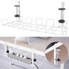 Callstel Cable Basket, Socket Holder & Organiser, Padded Clamps, White