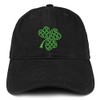 Trendy Apparel Shop Celtic Clover Embroidered 100% Cotton Adjustable Cap