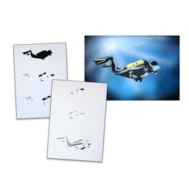 UMR-Design AS-093 diver Airbrushstencil Step by Step Size S