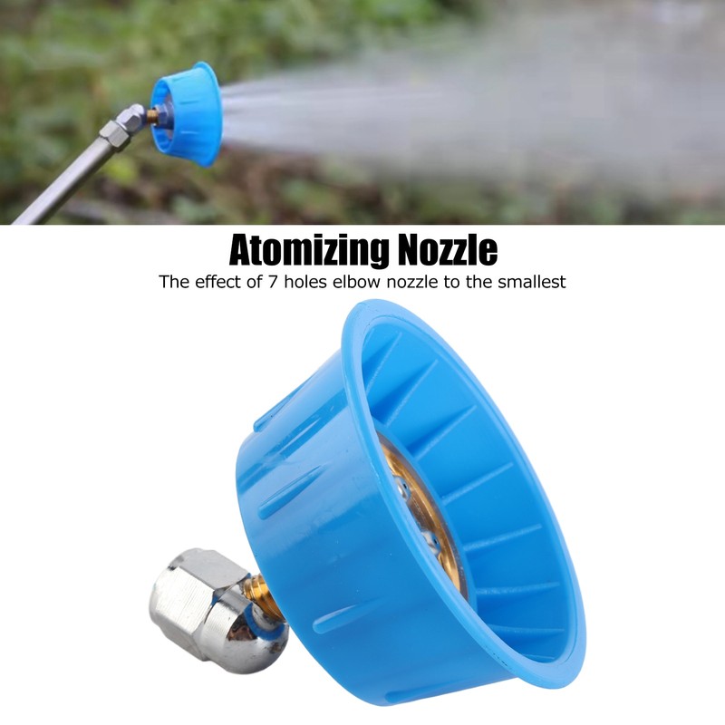 7 Holes Elbow Atomizing Nozzle G1/4 Female Thread Garden Agricultural