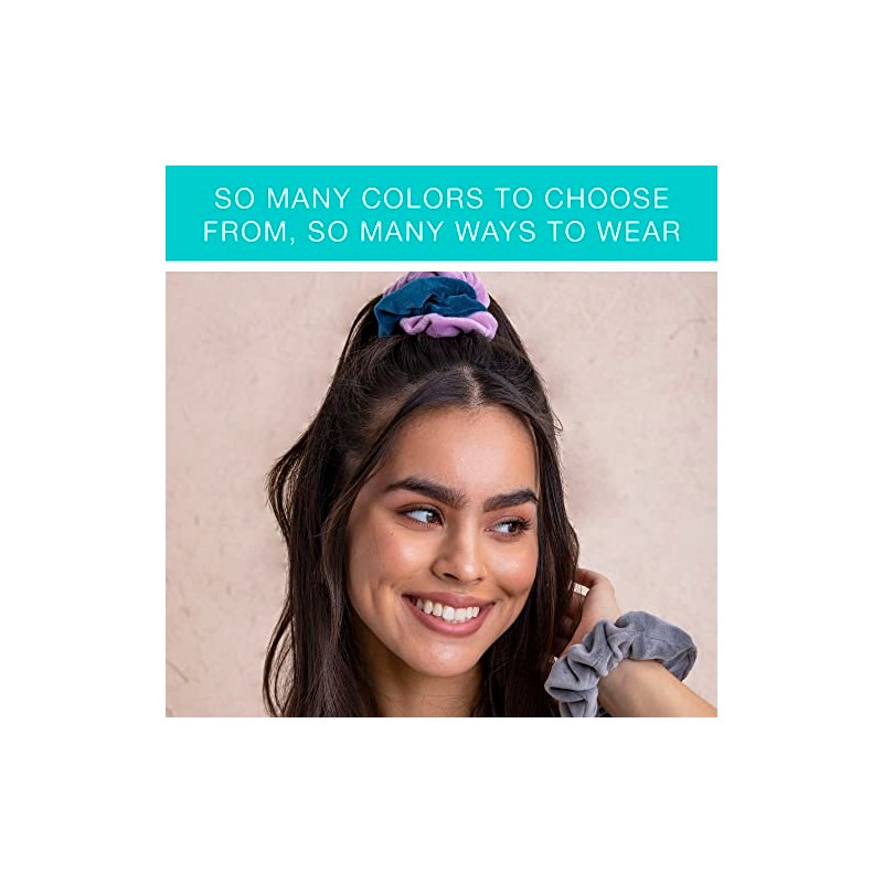 Scunci "The Original" Velvet Scrunchie Hair Ties & Pony Holders,