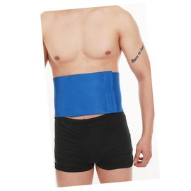 Generic 2Pcs Adjustable Therapy Support Brace Breathable Lumbar Back Support Belt for Relief Sweat Absorbing for Adults Blue