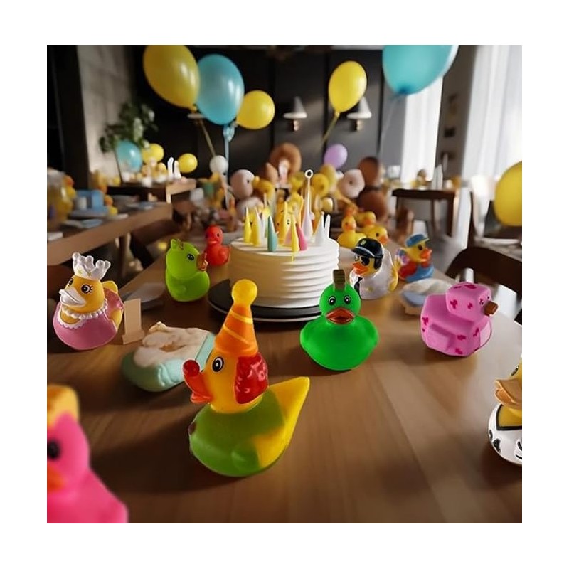 30 PCS Rubber Ducks, HMNXG Random Assortment Mini Rubber Duckie