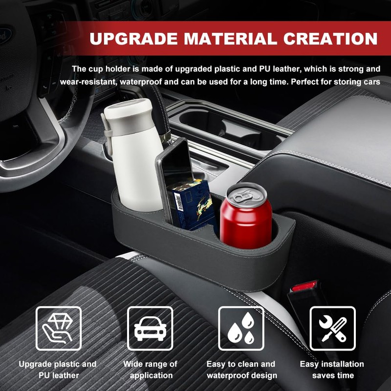 Lyxheth Car Gap Cup Holder, Car Seat Storage Box, Multifunctional