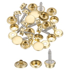 QUARKZMAN Pack of 10 Canvas Snap Kit, Fixing Tool, Marine Grade Boat Canvas Snaps, Heavy Duty Snap for Furniture, Canvas, Tent Boats, Gold