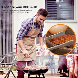 Cooking Tweezers， 2Pcs 12-Inch Stainless Steel ​​Kitchen Tweezers， Kitchen Tongs (30.5cm) with Serrated Tips - Extra-Long Professional Chef Tools for BBQ, Plating, Lab & Gardening