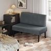 Yaheetech Small Comfy Sofa Mini Loveseat Couch 2-Seater Armless Sofa