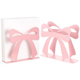 Reallnaive 1 Pcs Pink Bow Napkin Holder for Tables Metal Pink Napkin Dispenser Vintage Kitchen Decor Bow Tissue Dispenser for Coquette Home Party Countertop