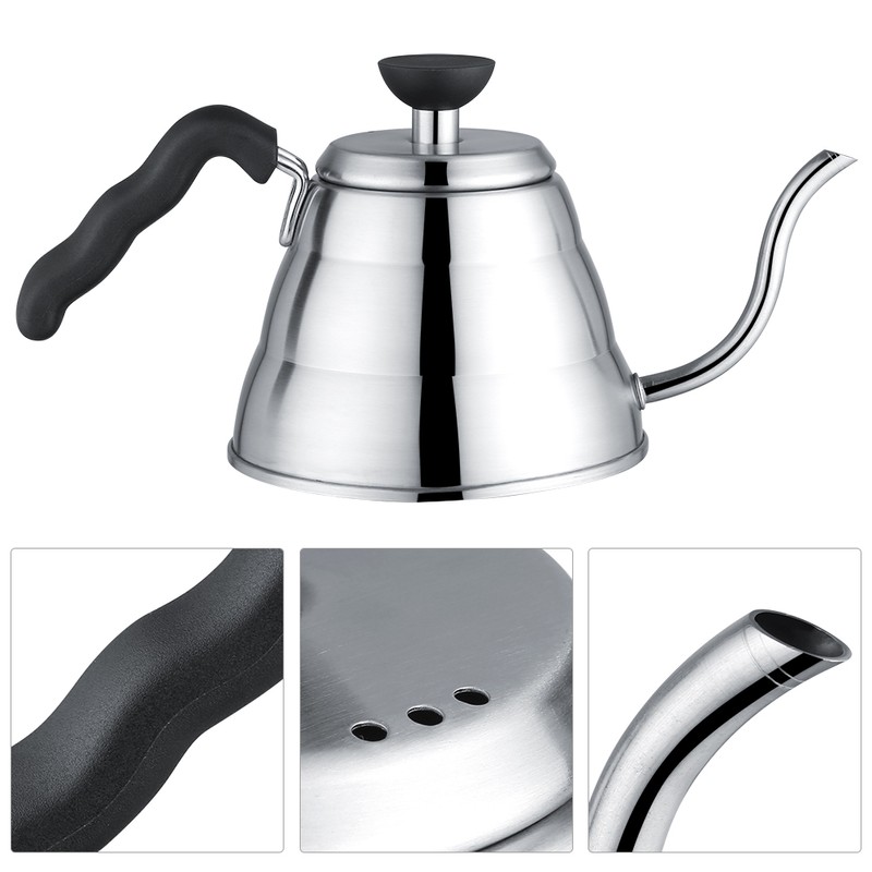 Stainless Steel Hand Drip Pot Coffee & Tea Kettle with