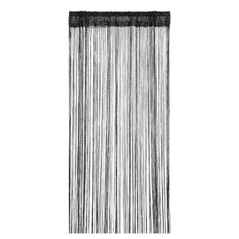WedDecor String Curtains Glitter Fringe Panel Fly Screen Room Divider Tassel Curtain for Doors, Doorway, Windows, Home Décor, Event Decoration, (90cm x 200cm) (Black)