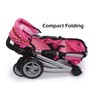 fash n kolor Foldable Pram for Baby Doll with Polka