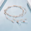 AOBOCO Rose Gold Glasses Chain for Women Sterling Silver, Sunglass