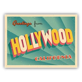 Hollywood Retro Sticker | Car Bumper, Laptop, Water Bottle, Wall, Window Waterproof Vinyl Sticker Decal