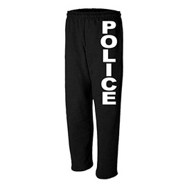 Police - Novelty Duty cops Law Enforcement - Mens Sweatpants, XL, Black