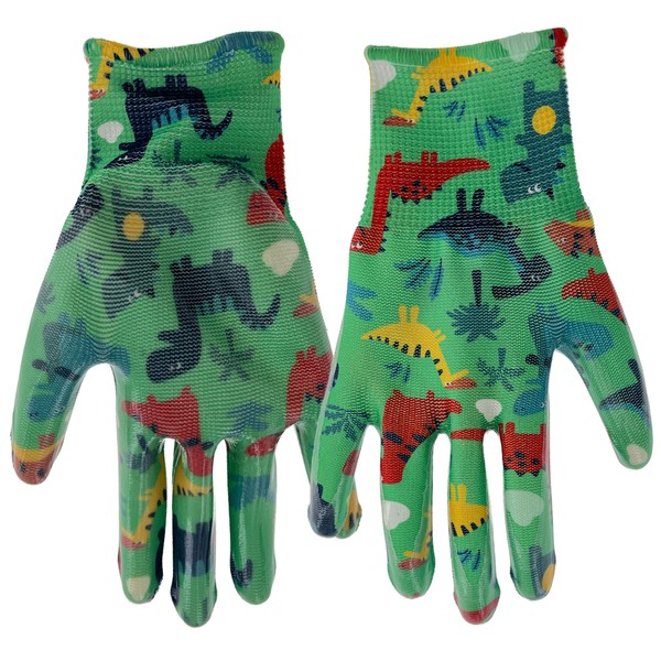 MUD Simply Kids (ages 5-8) Garden Gloves, Nitrile Coating, Lightweight,