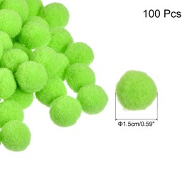 MECCANIXITY Pom Felt Balls Felting Fabric 1.5cm 15mm Green for Home Craft Project DIY Pack of 100