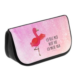 Mr. & Mrs. Panda Flamingo Yoga Cosmetic Bag, Purple, Hand Drawn
