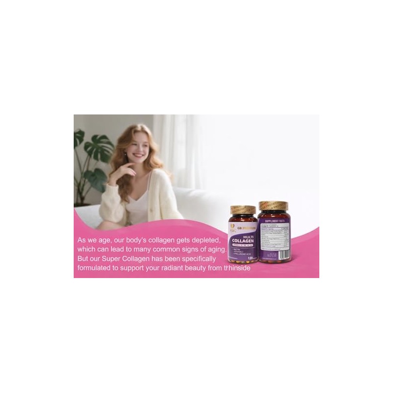 Multi Collagen Capsules, Type I, II, III, V & X,