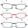 REAVEE 3 Pack Folding Reading Glasses for Men Women, Blue