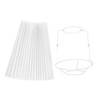 Hemobllo White Round Fabric Pleated Lamp Shade - E27 Replacement