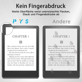 PYS Anti-Glare Screen Protector for Kindle Paperwhite 6.8 Inch 11th Generation 2021 Anti Glare Fingerprint Scratch Resistant Screen Protector Pack of 2