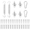 vidaXL Awning Accessory Set 8-Piece Carabiner Hook Tensioner Screw Wall