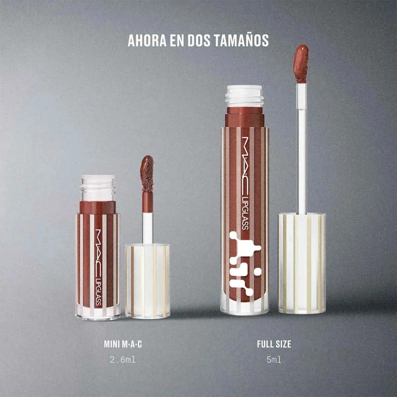 Brillo Labial Mini MAC Lipglass Air Casual Glossy No-Pegajoso Hidratante