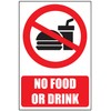 2 Pack of No Food or Drink Warning Safety Sign