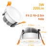 2 Inch LED Recessed Lighting Dimmable Downlight, 3W(35W Halogen Equivalent),3000K